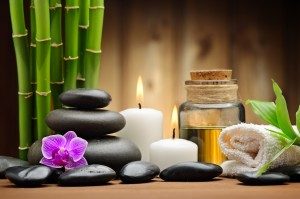 bamboo.stones.candles
