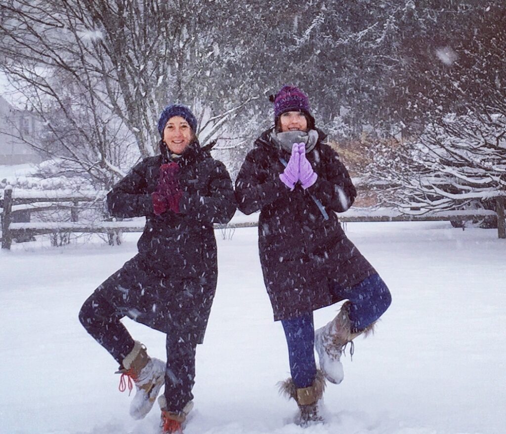 snow yoga
