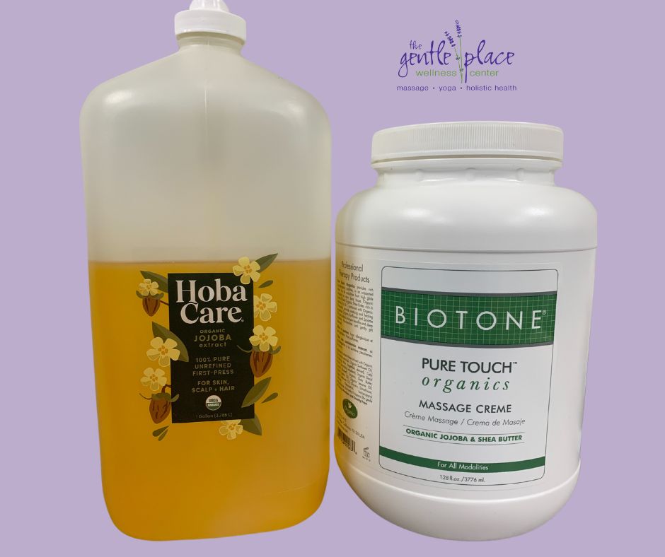 Organic Jojoba Oil and Organic Biotone Massage Cream