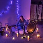 Tatiana Tremblay of Purrrfect Sound Baths at Samsara Yoga Studio at The Gentle Place for her Candlelit Sound Bath Immersion